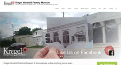 Desktop Screenshot of kregelwindmillfactorymuseum.org