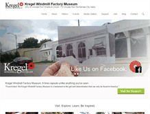 Tablet Screenshot of kregelwindmillfactorymuseum.org